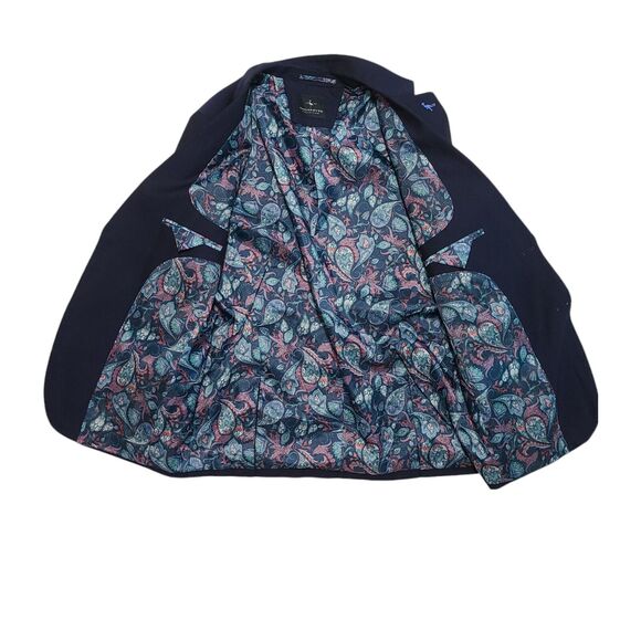 1930 Tailorbyrd Collection Blazer Jacket Sport Coat Men's 42R Navy Blue 2-Button - Picture 3 of 7